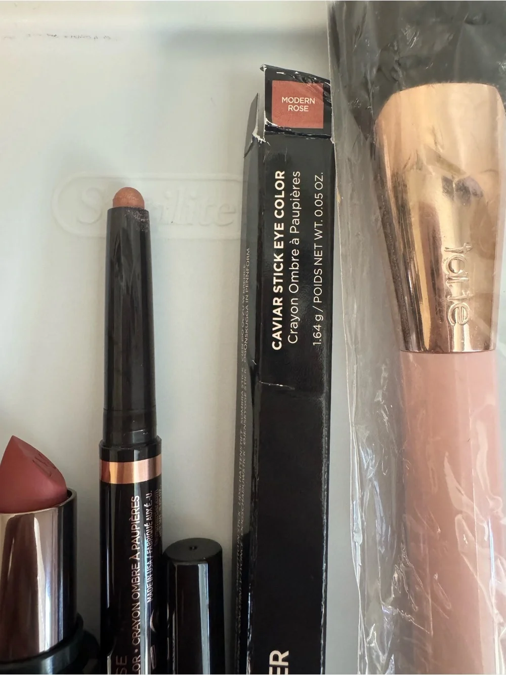 laura mercier Modern Rose Lipstick & Eye Color Set with Nude Primer and Brush